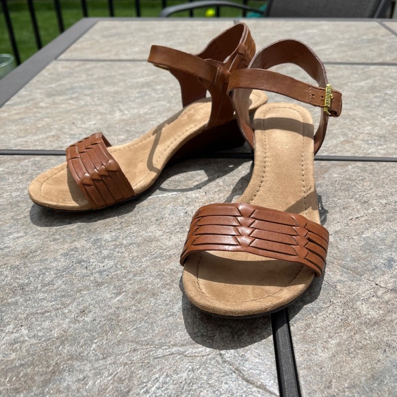 Ralph Lauren Carmel Ankle Strap Wedge Sandals - Picture 2 of 13